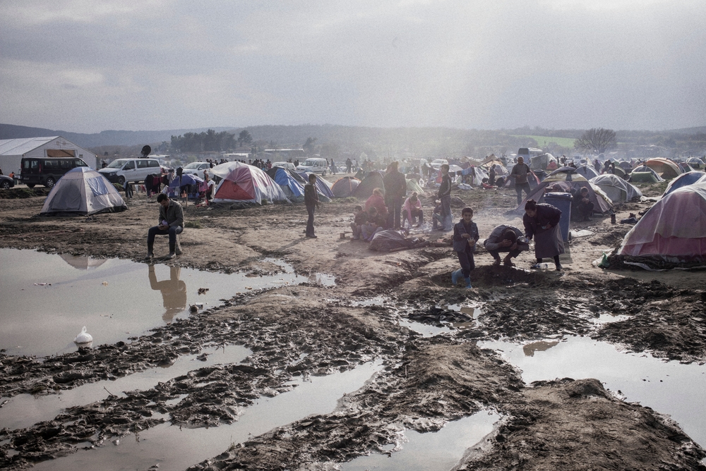 Het kamp van Idomeni, eind april 2016 © Guillaume Binet/MYOP