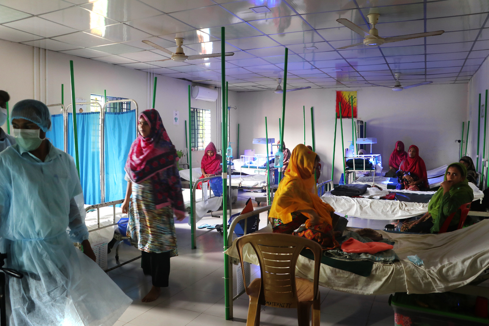 Une salle de l’hôpital MSF Goyalmara Mère et Enfant à Cox’s Bazar, au sud-est du Bangladesh