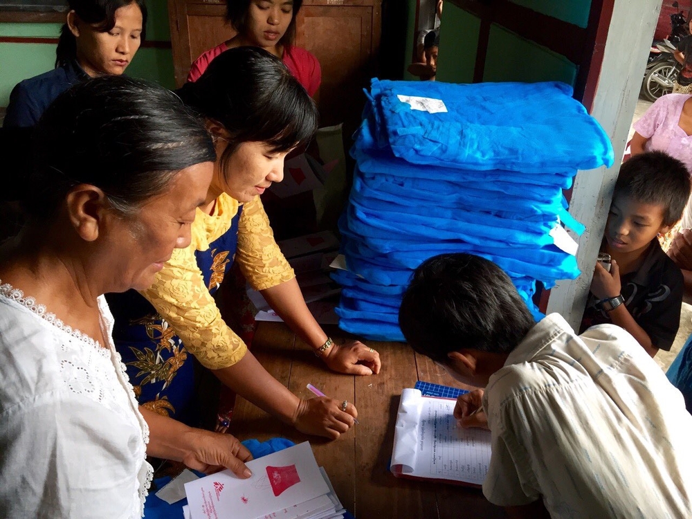 Distribution de moustiquaires à Sagaing. © MSF