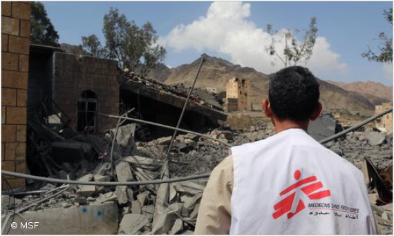 Op 15 oktober werd het ziekenhuis van AZG in Haydan al gebombardeerd. ©AZG