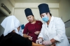 Un patient se fait traiter au Kirghizistan contre la tuberculose